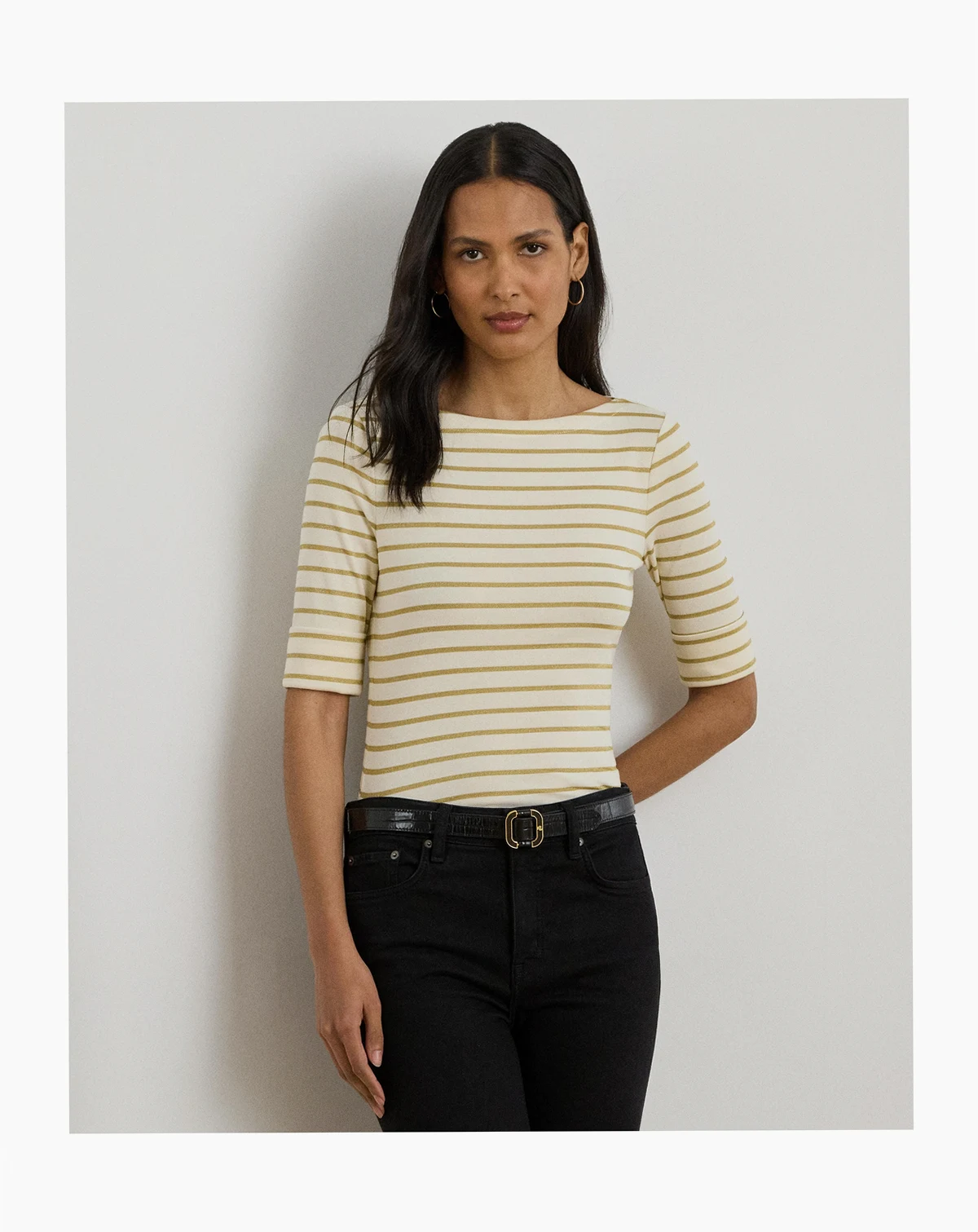 Women's Striped Boatneck T-shirt