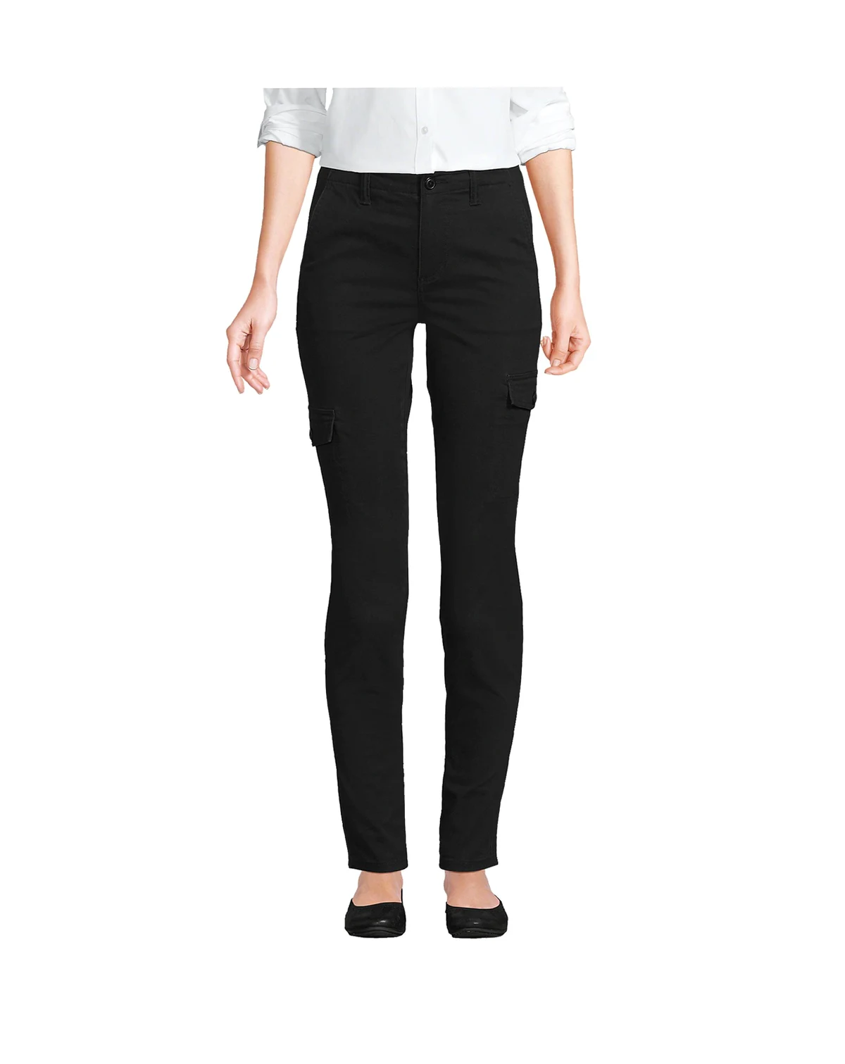 Women's Mid Rise Slim Cargo Chino Pants