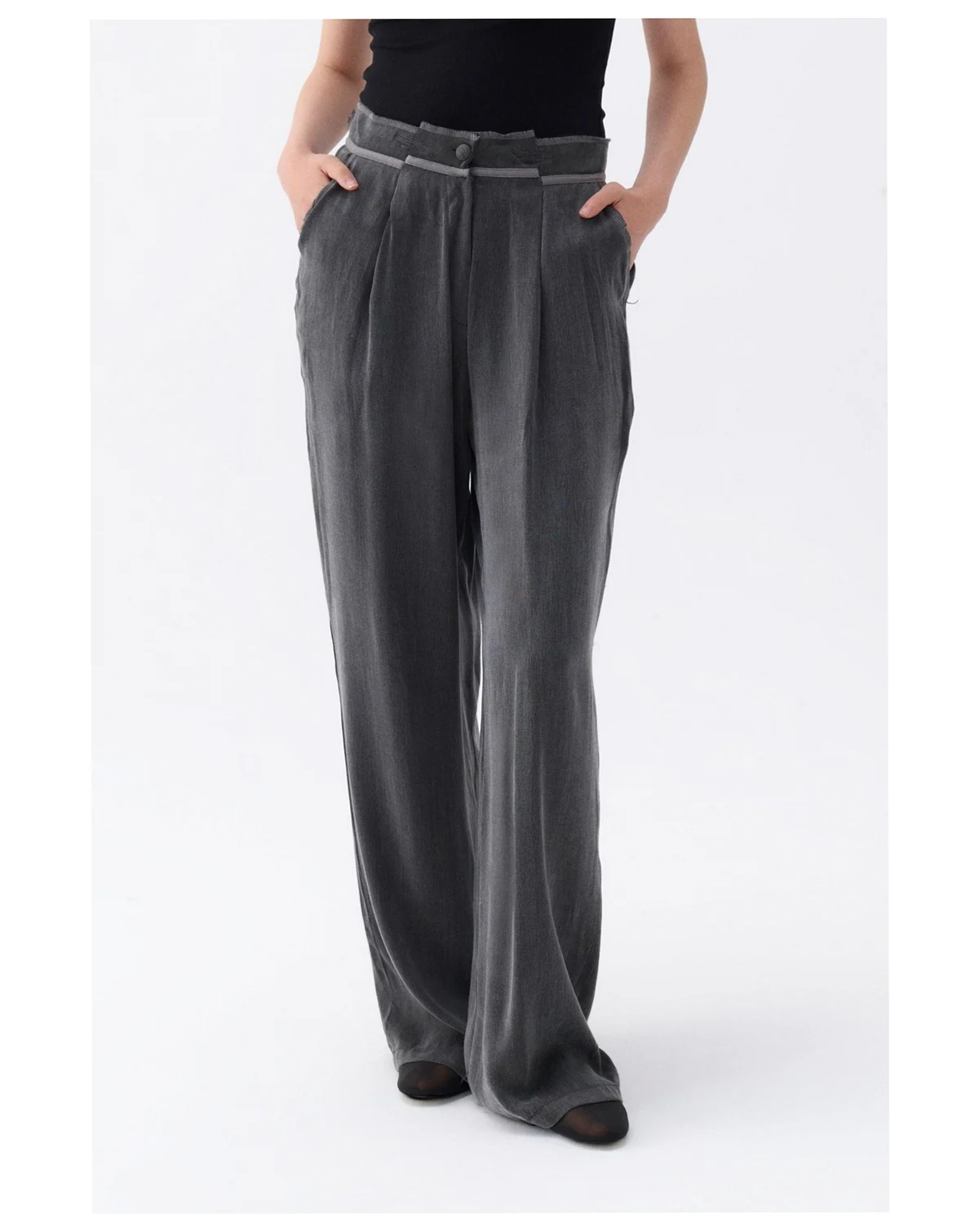 Women's Pleated Palazzo Pants