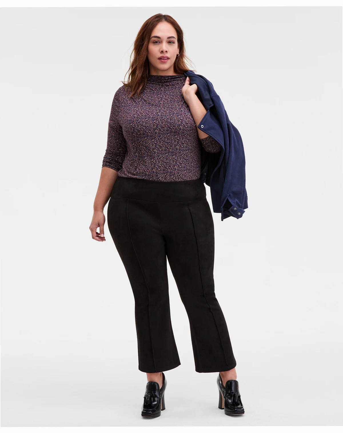 Plus Size Cropped Flare Pants