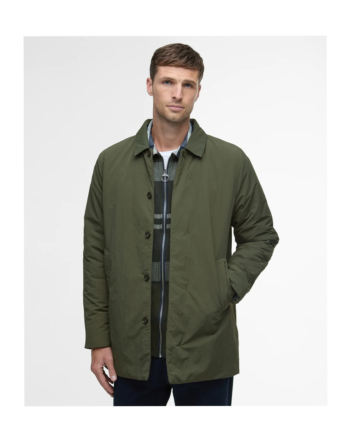 Men's Wadded Lorden Showerproof Long-Sleeve Mac Jacket