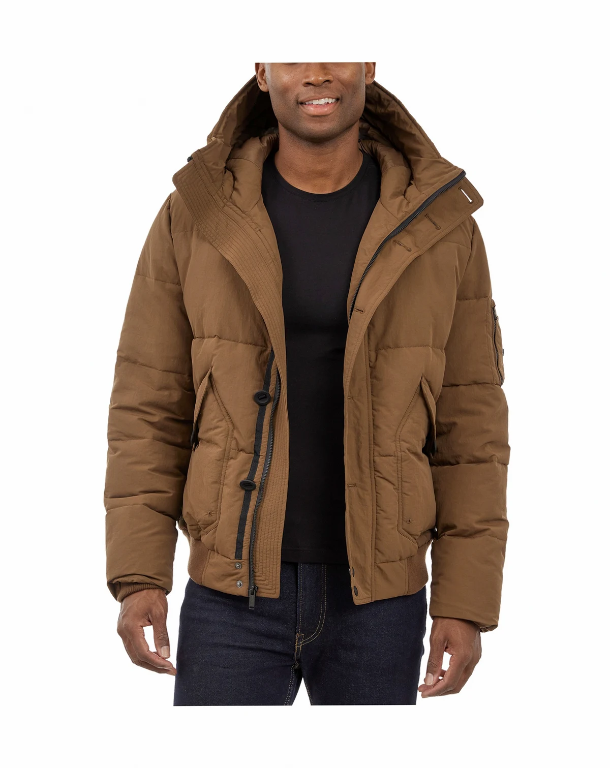 Men's Crinkle Nylon Heavy Short Snorkel Coat