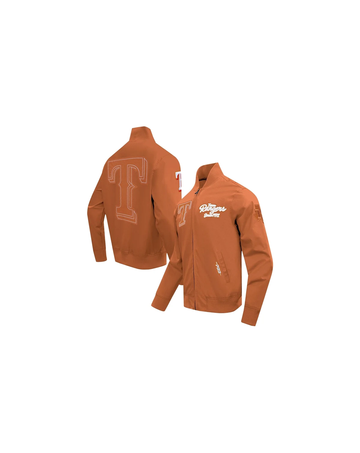 Men's Brown Texas Rangers Paint The City Twill Full-Zip Jacket