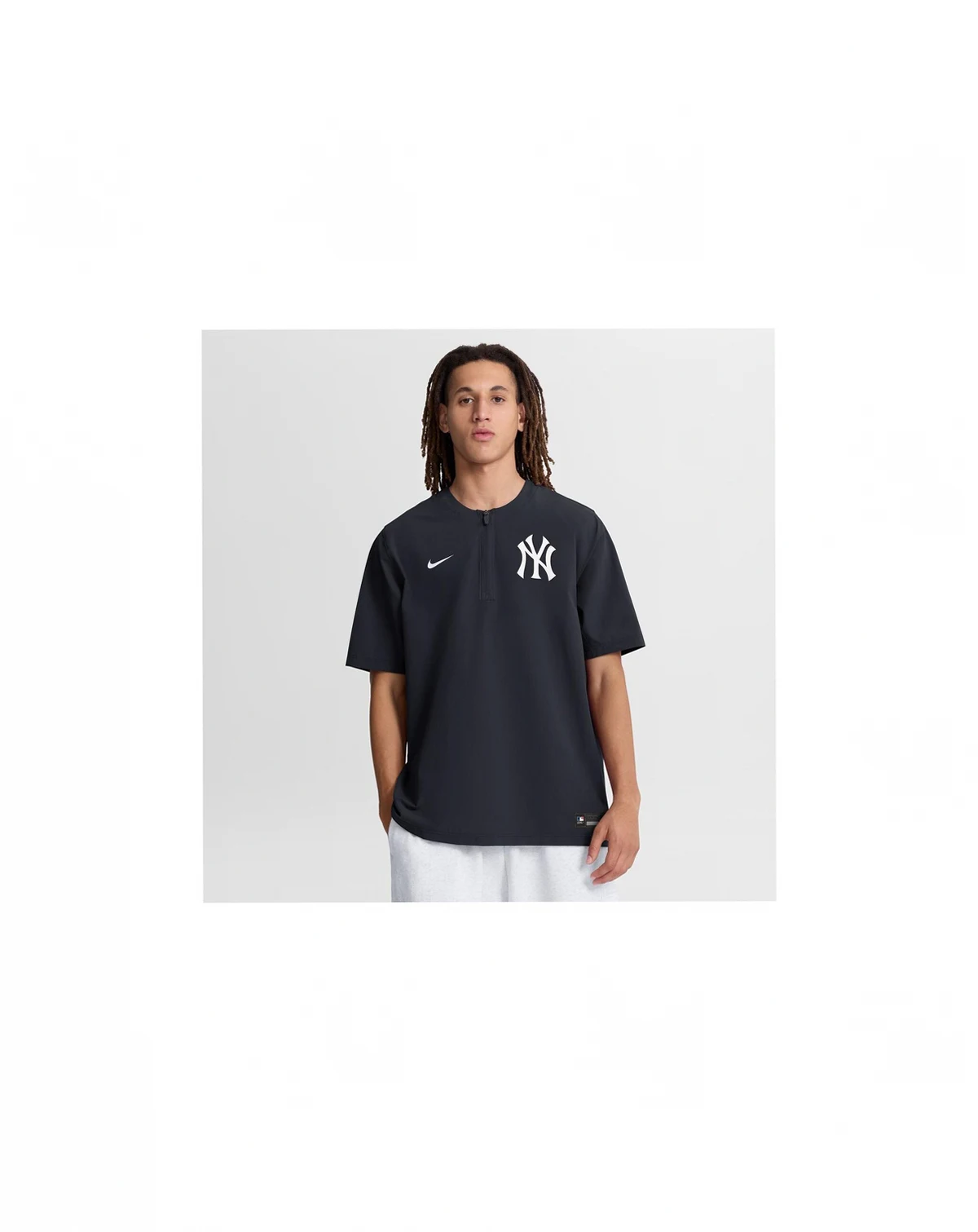Men's Navy New York Yankees Authentic Collection Dri-FIT Quarter-Zip Windshirt