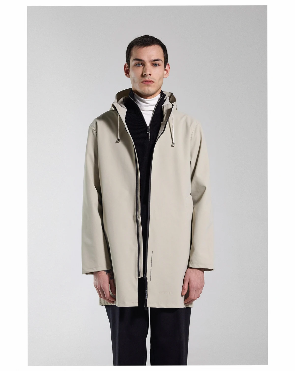 Men's Stockholm Lightweight Zip Matte Raincoat