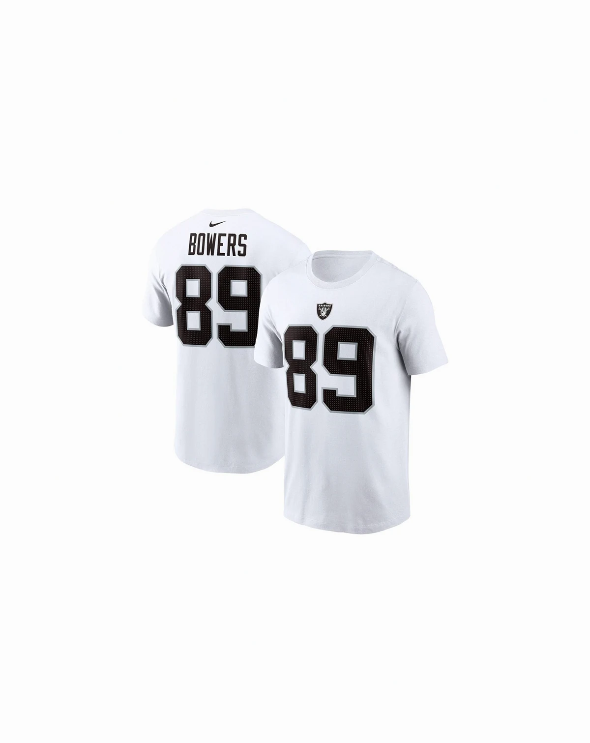 Men's Brock Bowers White Las Vegas Raiders Name Number T-Shirt