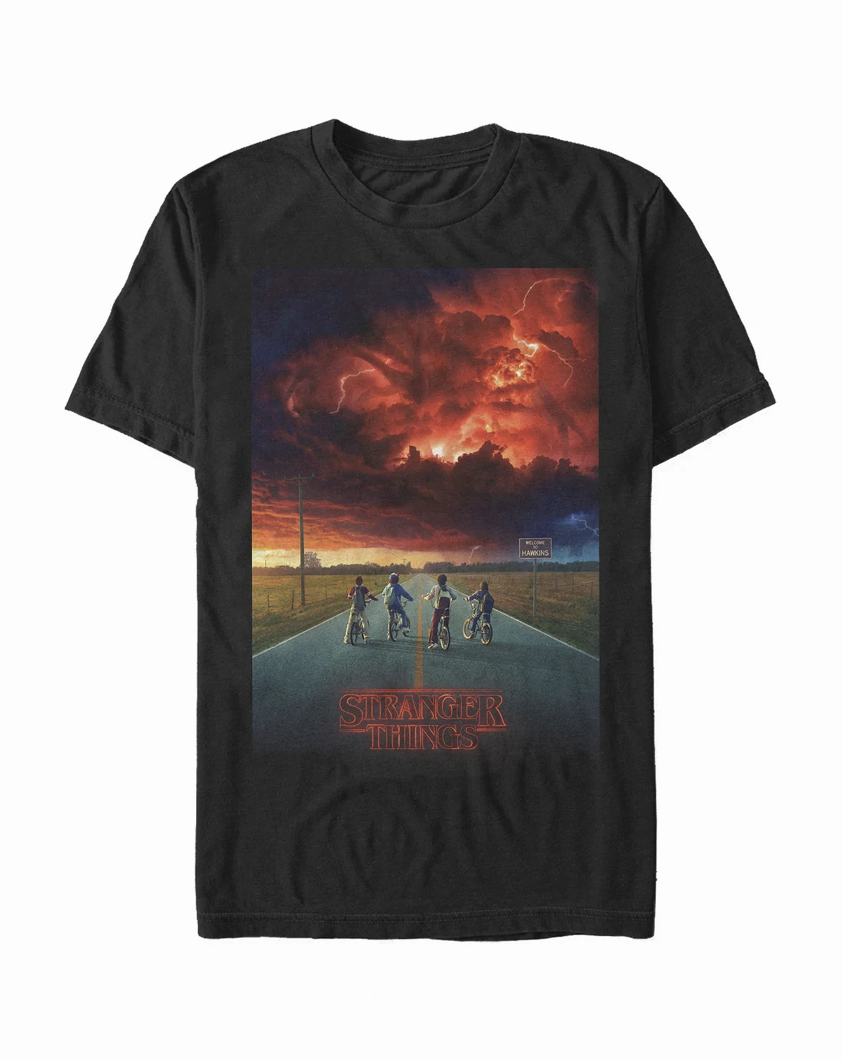 Men's Stranger Things Demagorgon Cloud Poster Short Sleeve T-Shirt