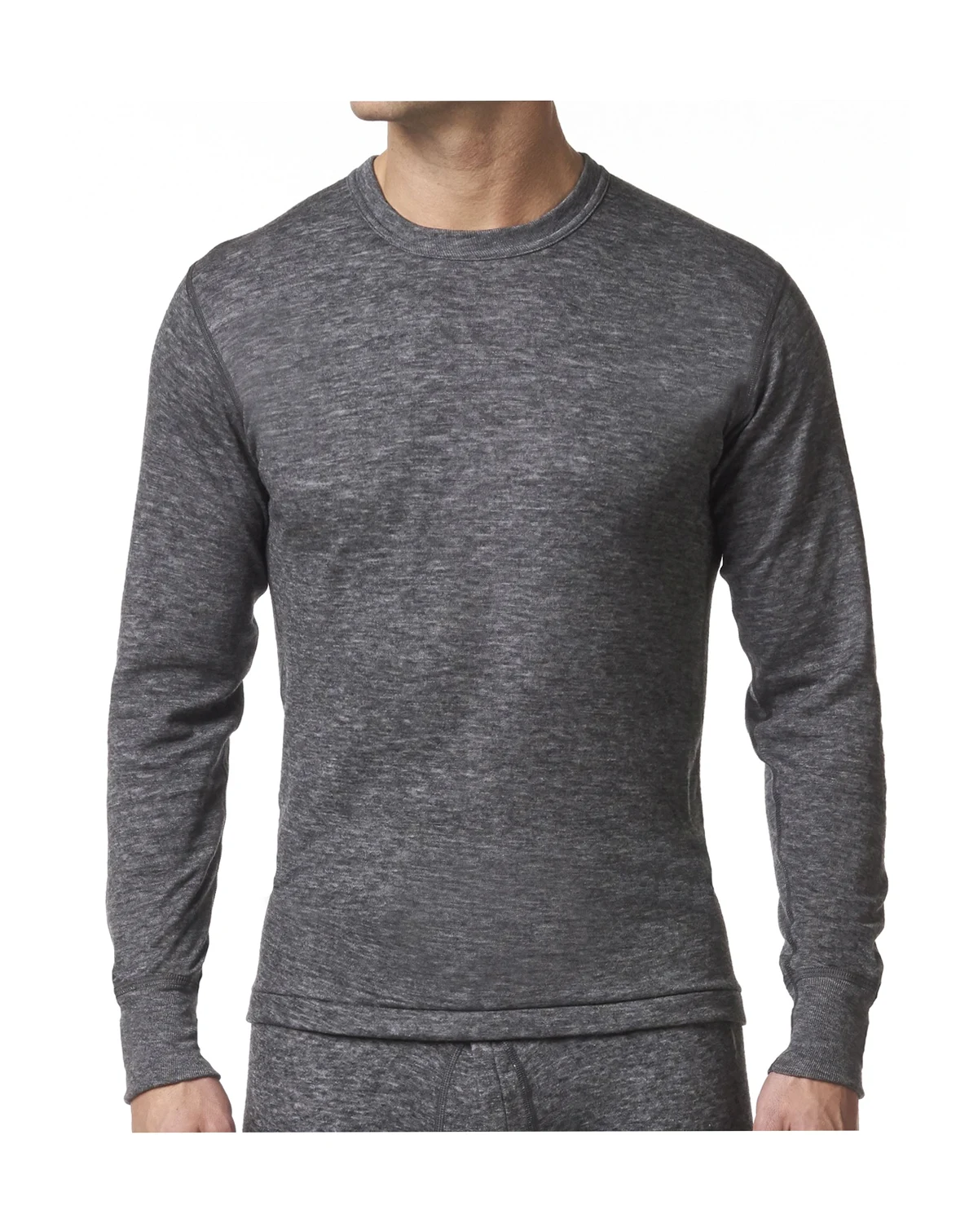 Men's 2 Layer Merino Wool Blend Thermal Long Sleeve Shirt