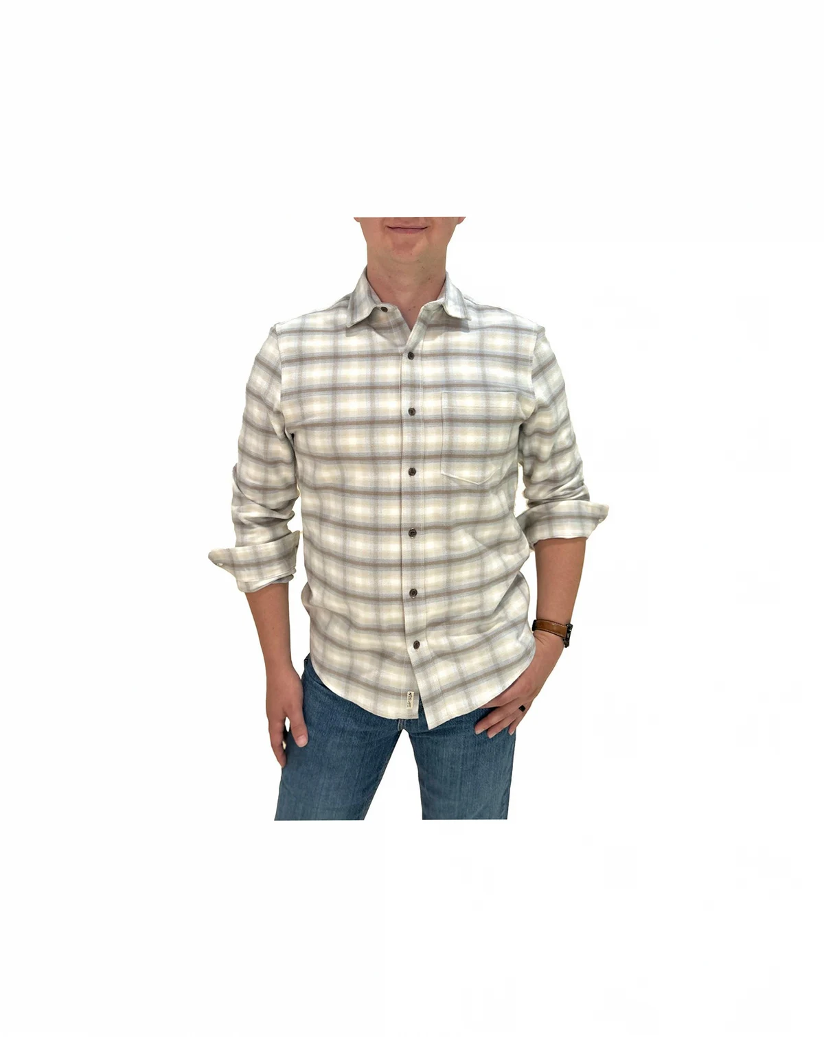 Men's Brushed Flannel Button Down Shirt