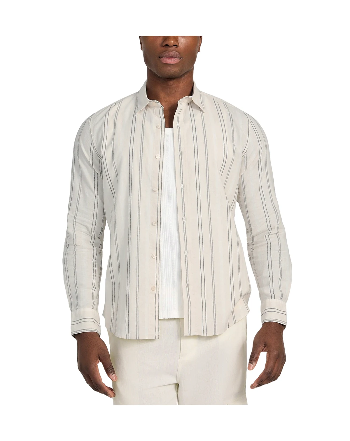 Men's Harkin Relaxed-Fit Stripe Button-Down Shirt