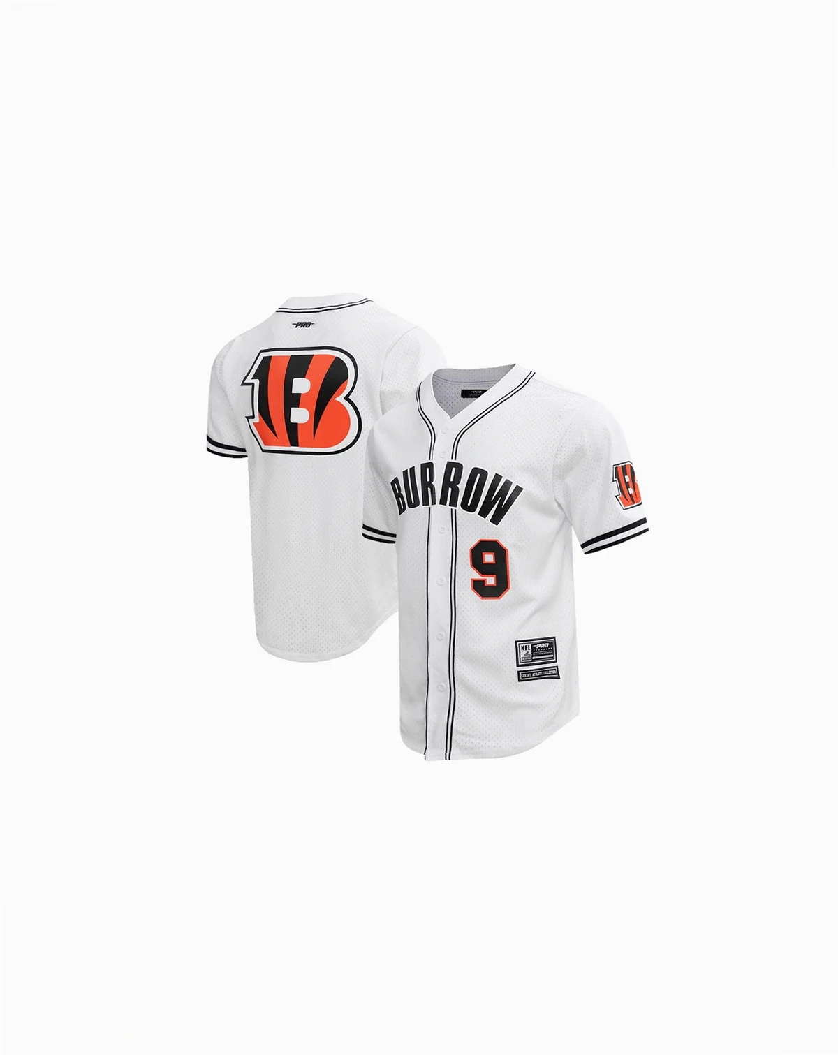 Men's Joe Burrow White Cincinnati Bengals Baseball Player Button-Up Shirt