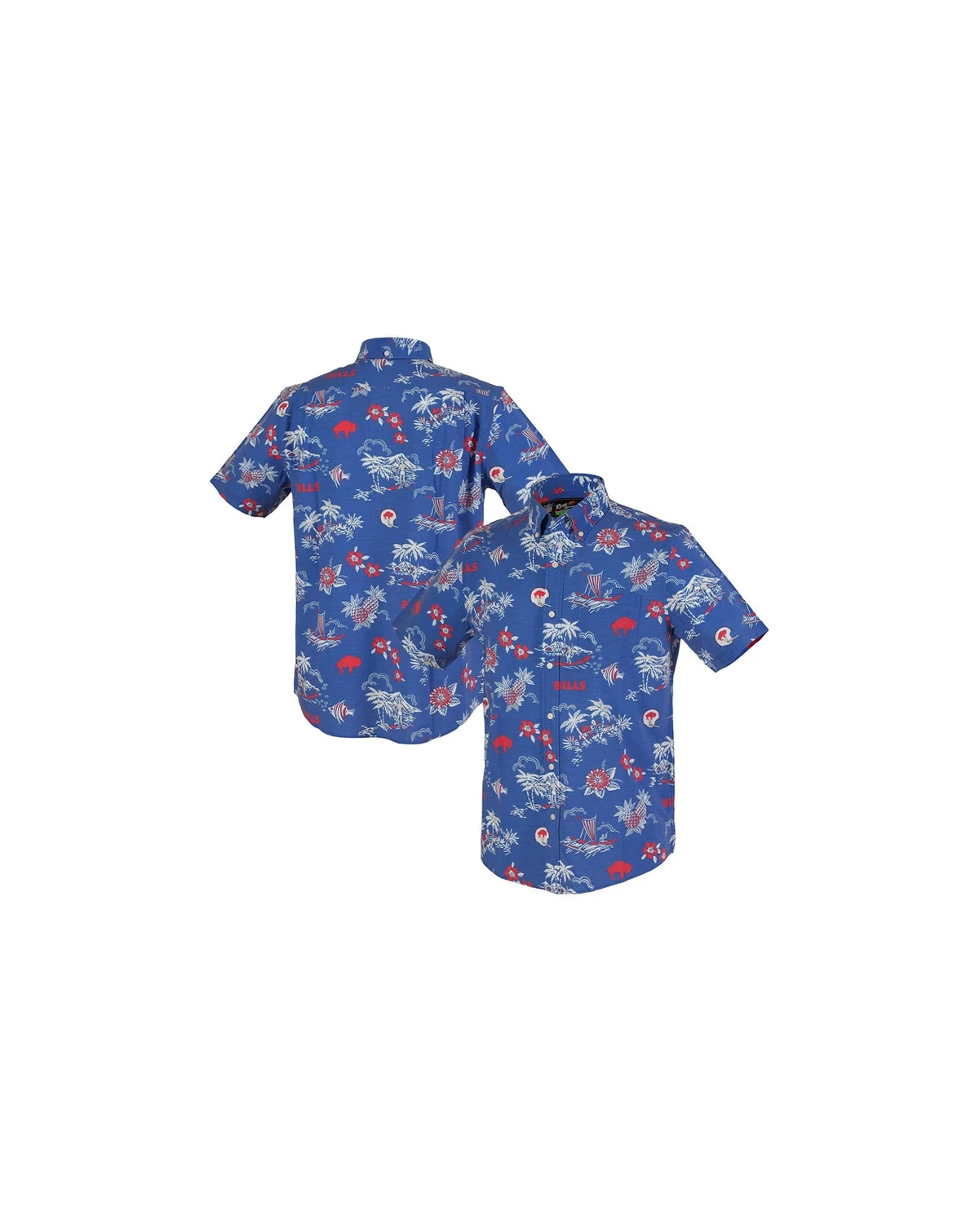 Men's Royal Buffalo Bills Throwback Kekai Performance Button-Down Shirt