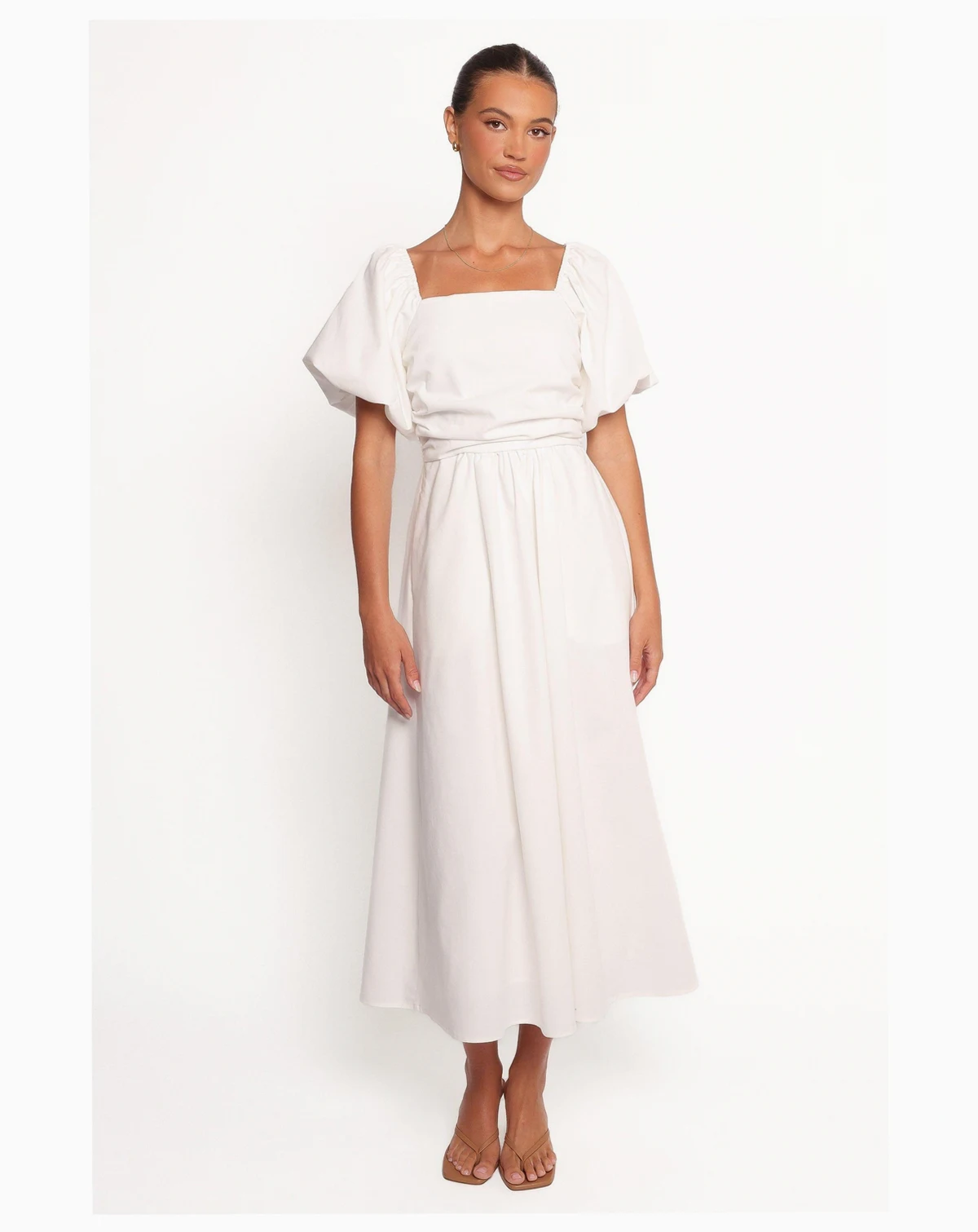 Women's Clo Puff Sleeve Midi Dress