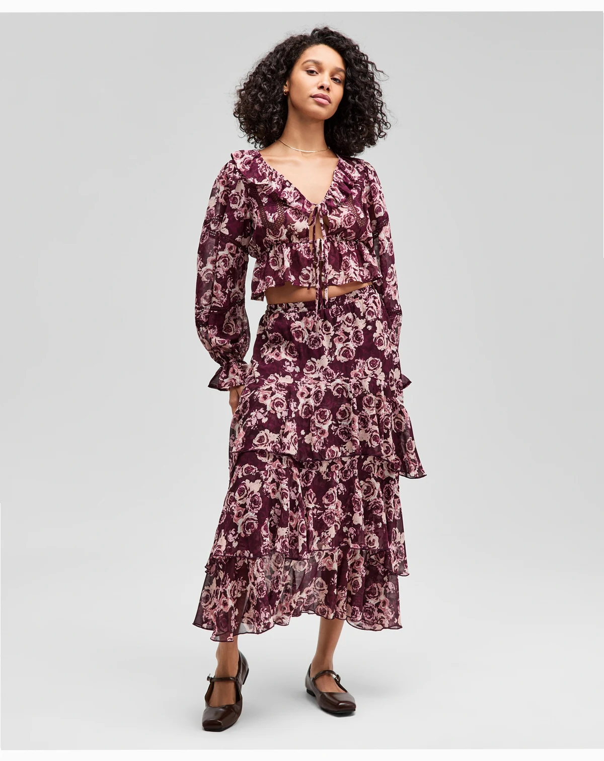 Women's Tiered Ruffle Midi Skirt, Macy's Exclusive
