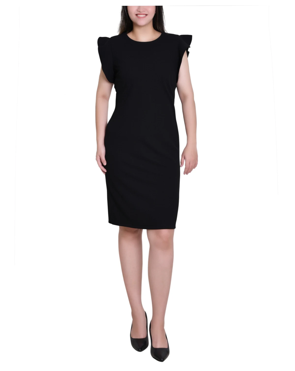 Women's Ruffle Sleeve Scuba Dress