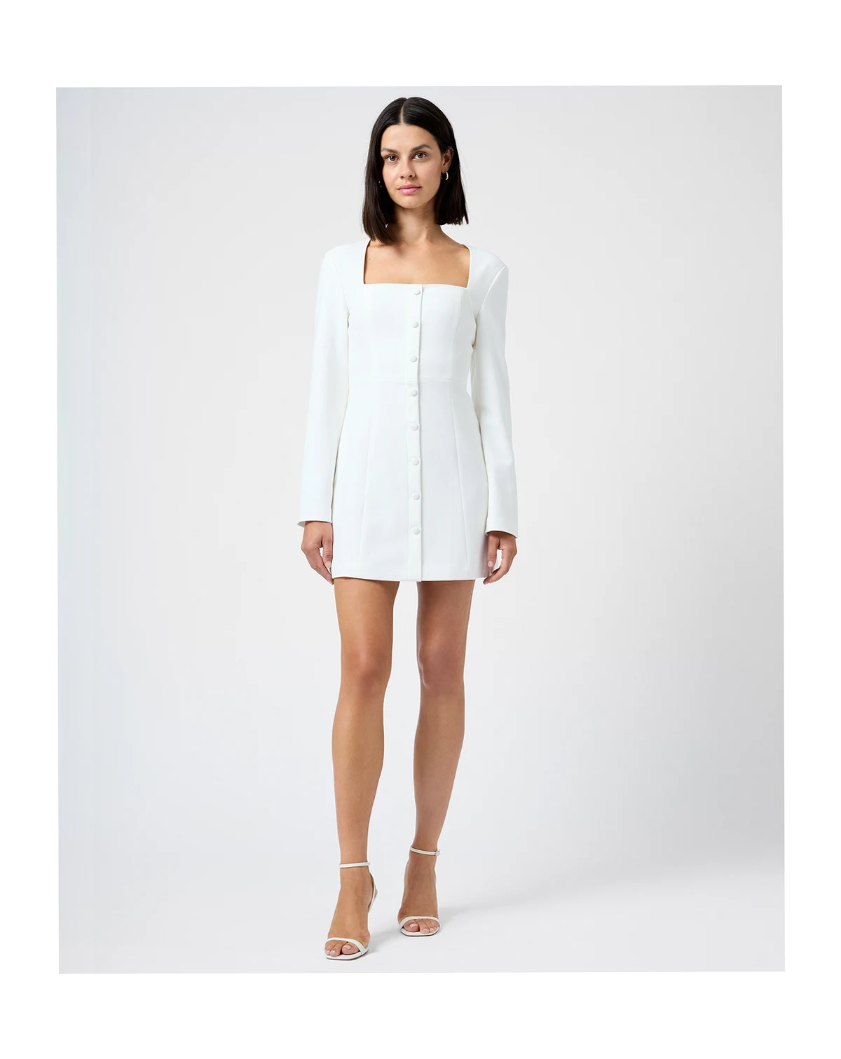 Women's Whisper Square Neck Long-Sleeve Mini Dress