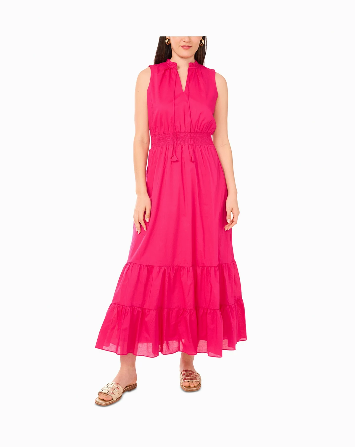 Women's Cotton Tiered Maxi Dress