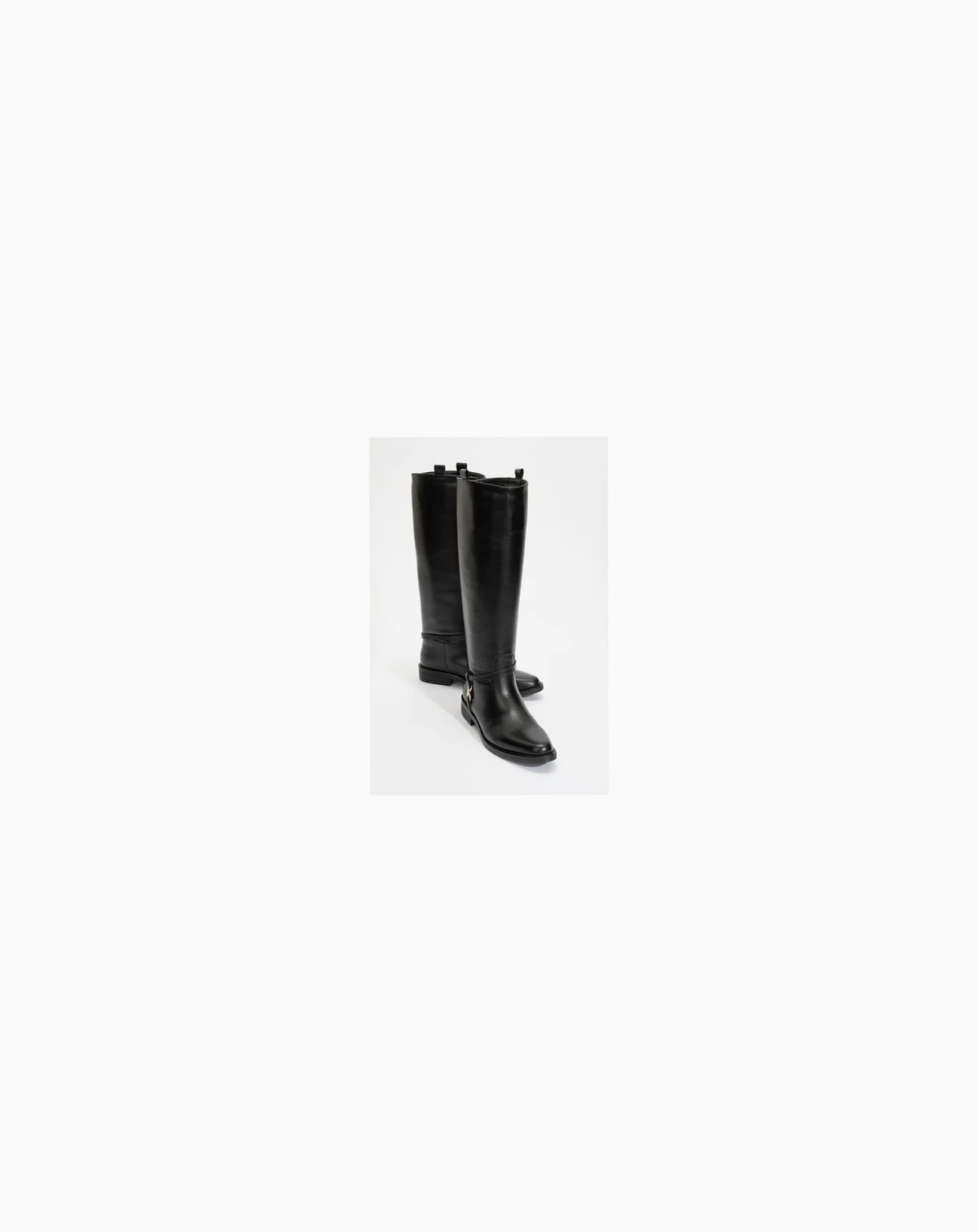 May Leather Knee High Buckle Boot (Women)