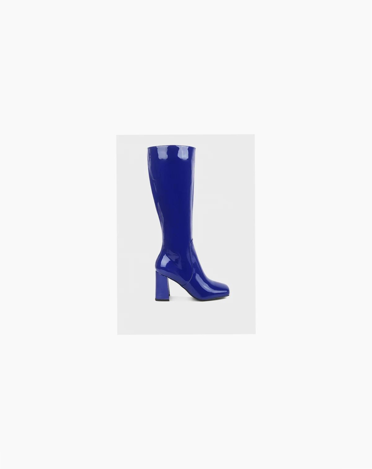 Hypnotize Patent Pu Block Heeled Calf Boots