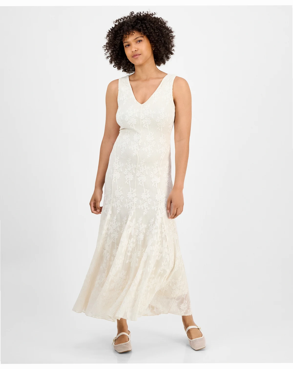 Women's Lace Godet-Hem Maxi Dress, Macy's Exclusive