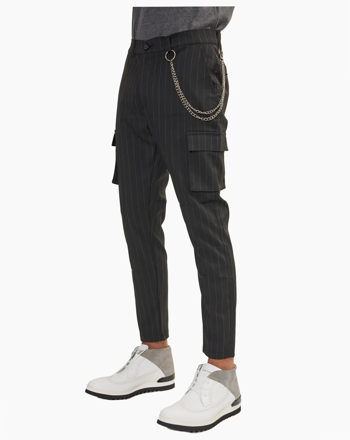 Men's Modern Pinstriped Cargo Pants