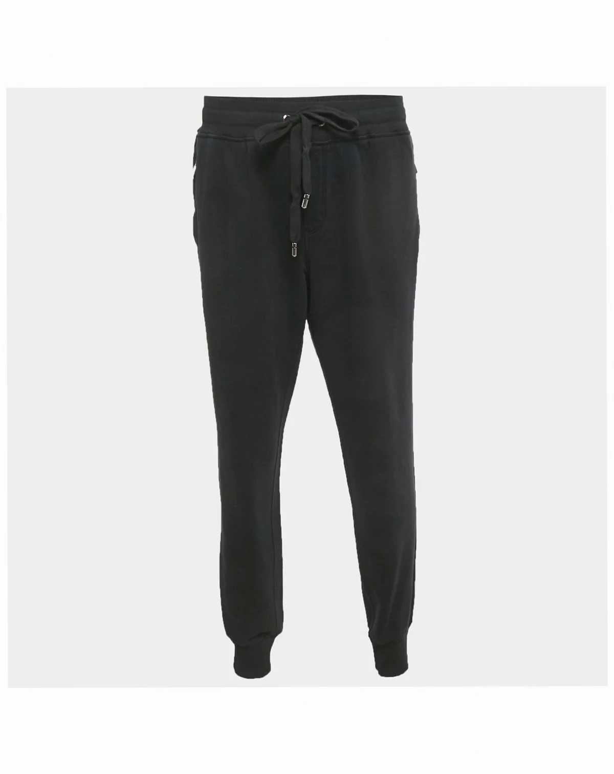 Men's Black Cotton Knit Jogger Pants