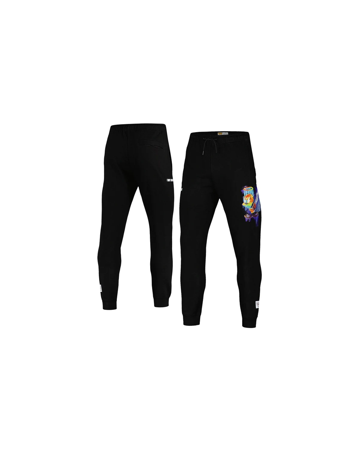 Men's Black Looney Tunes Tweety Bird Splatter Jogger Pants