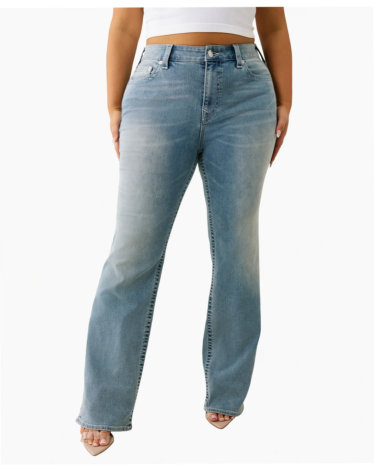 Plus Billie Straight Mid-Rise-Jeans