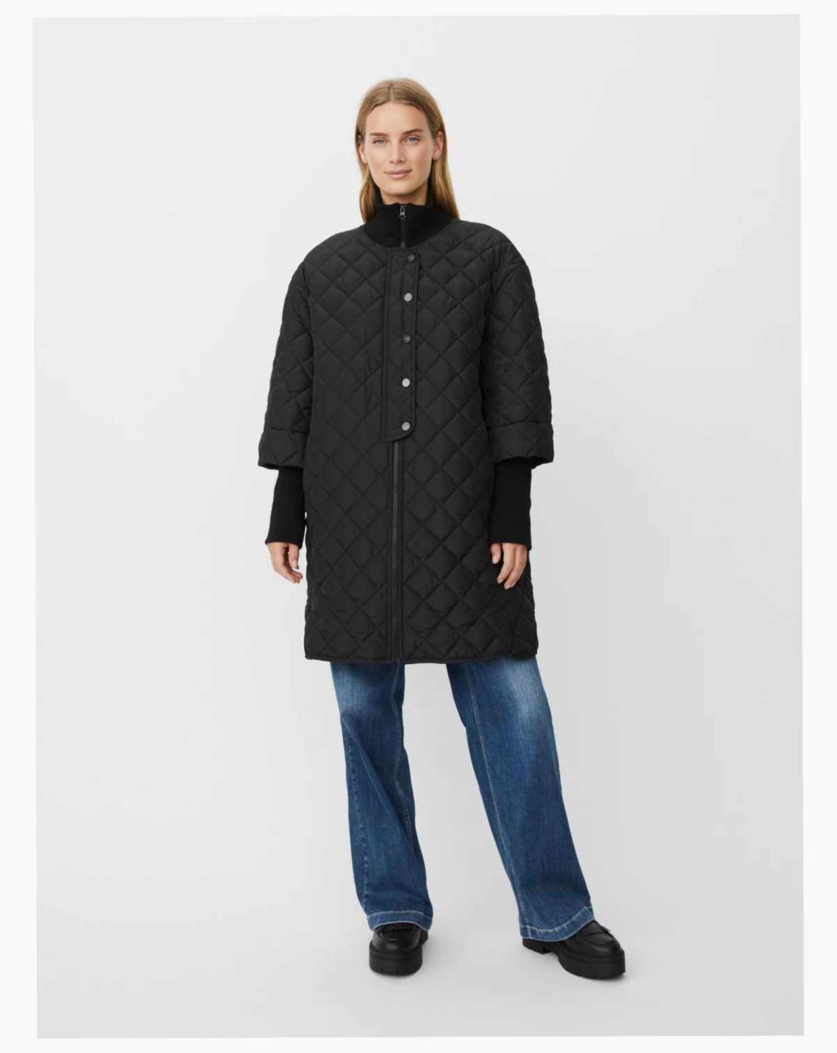 Women's Talvire High Neck Long Sleeve Coat