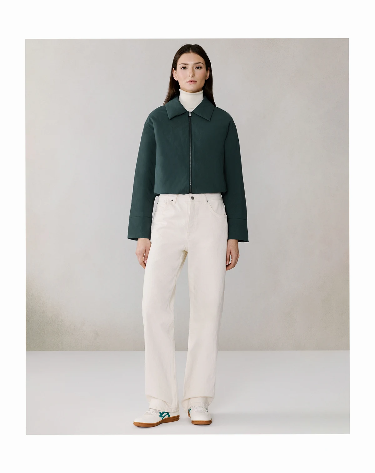 Women's Short Zip-Up Puffer Jacket