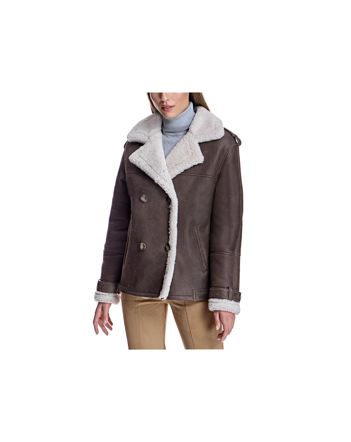 Women's Shearling Pea Jacket