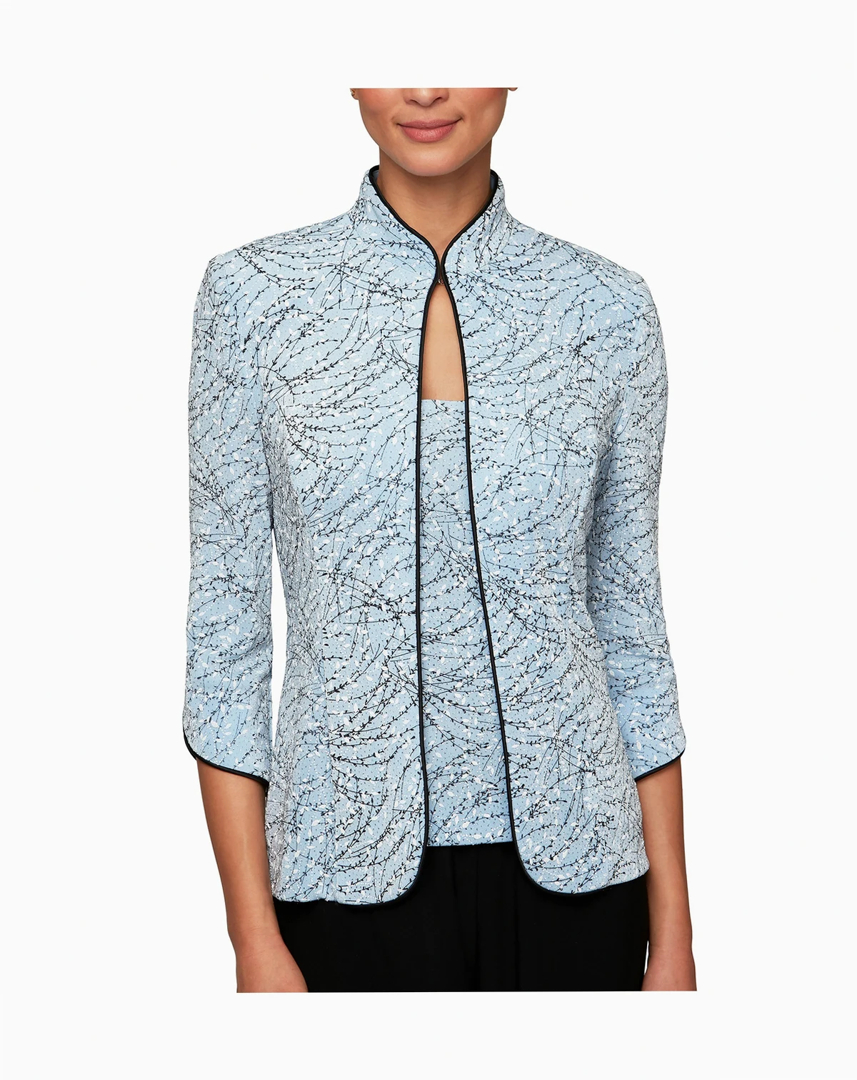 Printed Jacket and Top Set, Regular & Petite Sizes