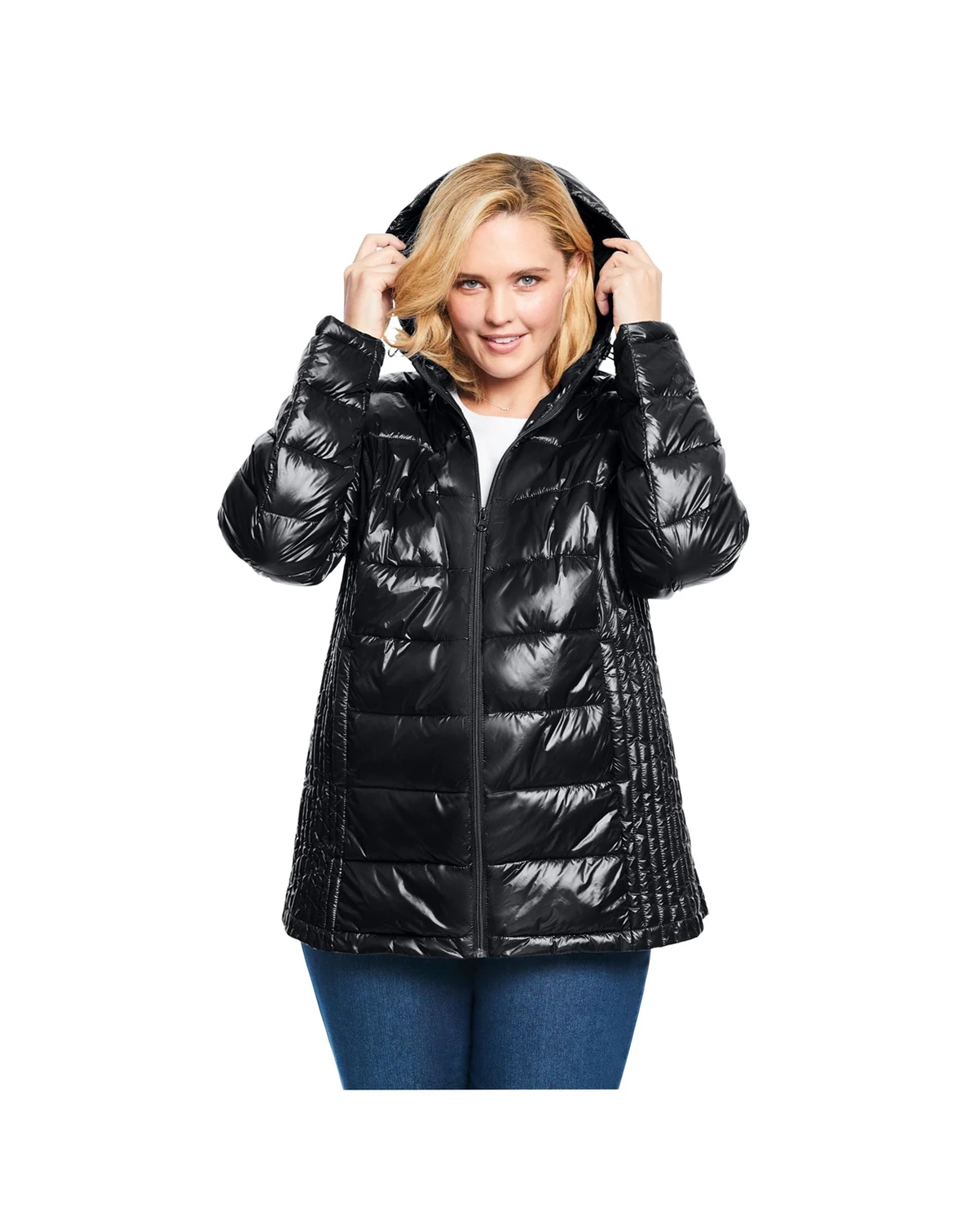 Plus Size Within Packable Puffer Coats