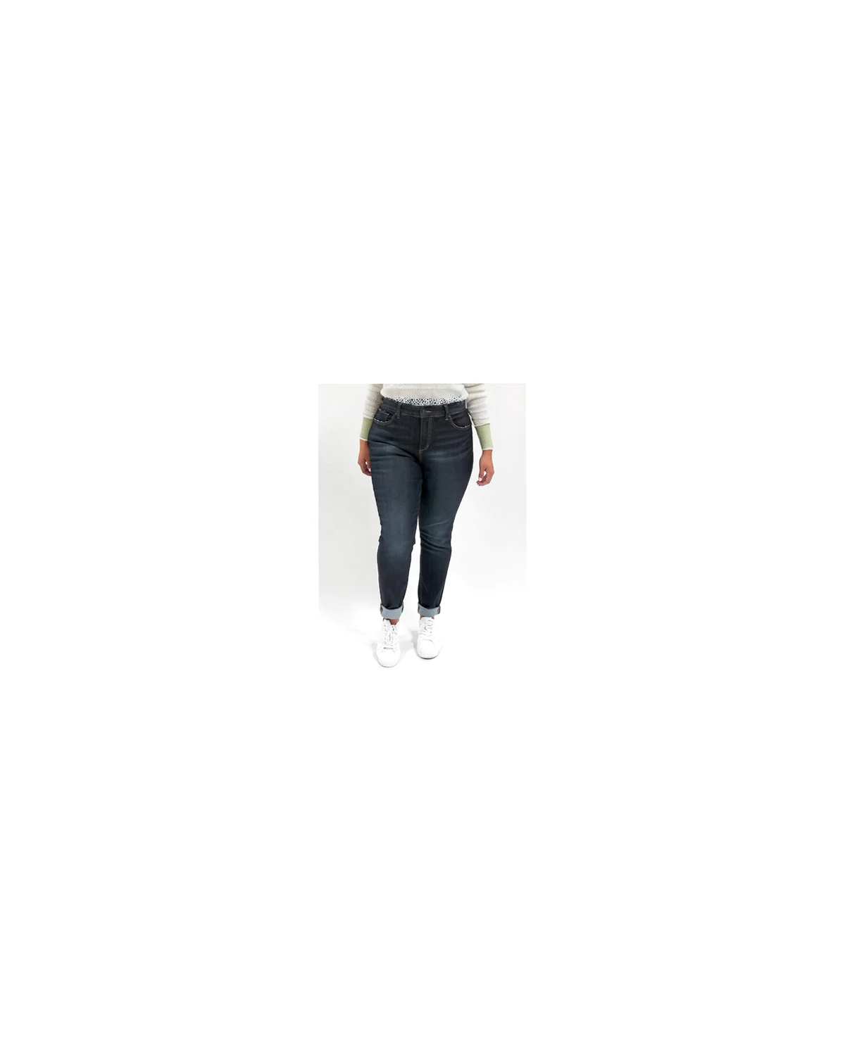 Plus Size High Rise Ankle Skinny Jeans