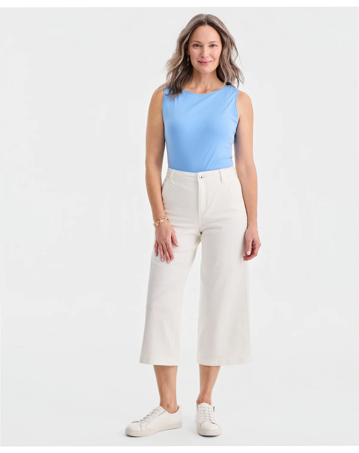 Women's Cropped High-Rise Wide-Leg Jeans, Macy's Exclusive