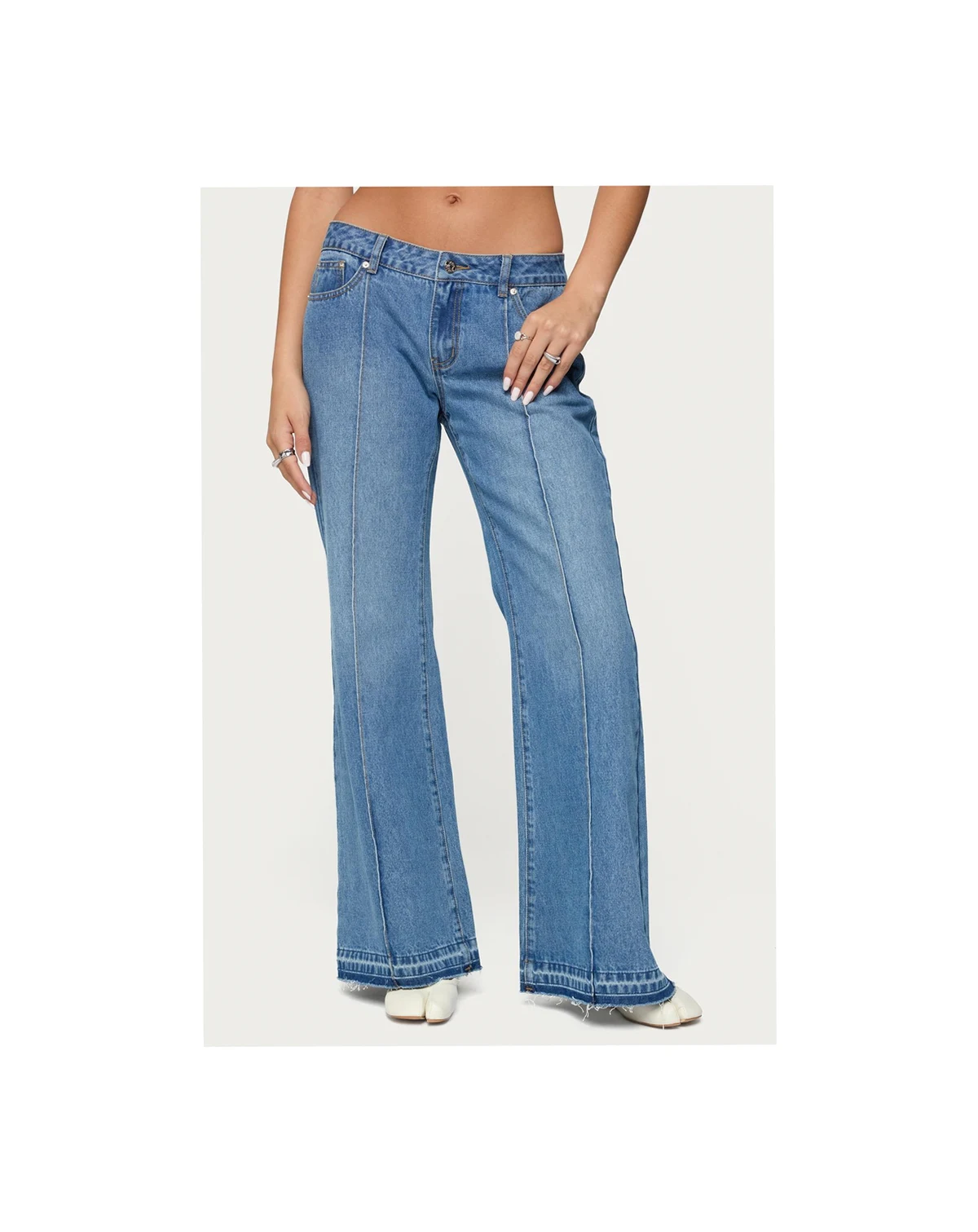 Womens Nerissa Low Rise Flared Jeans