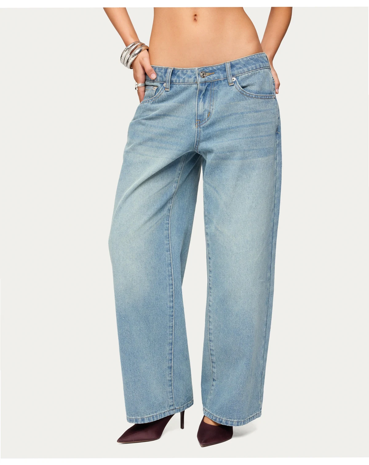 Women's Raelynn Washed Low Rise Baggy Jeans