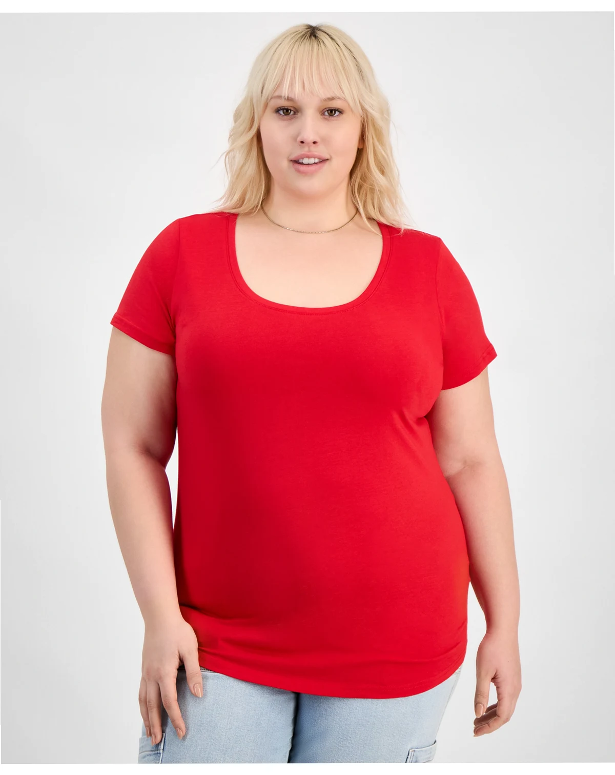 Trendy Plus Size Scoop-Neck T-Shirt
