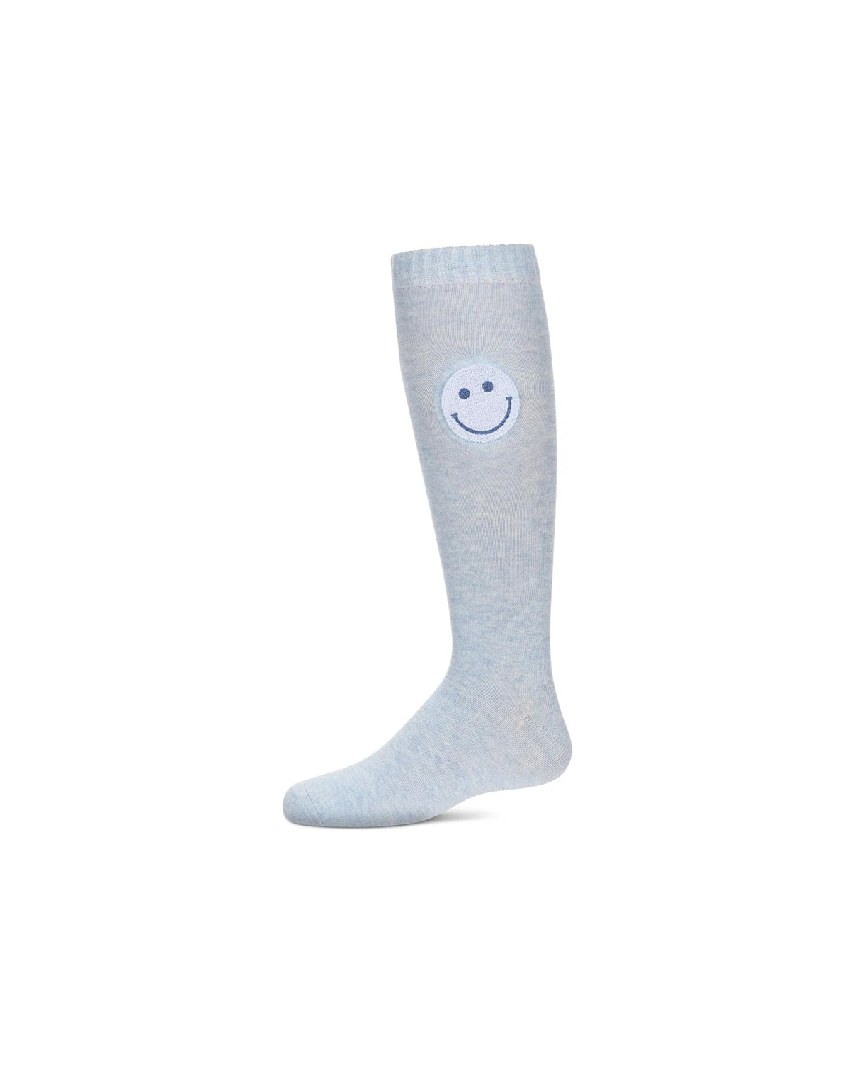Little Girls Fuzzy Smiley Face Knee High Socks