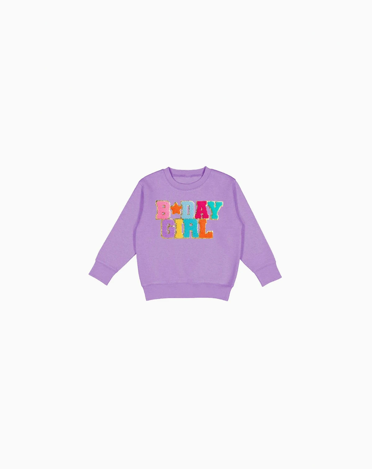 Little and Big Girls Birthday Girl Patch Sweatshirt