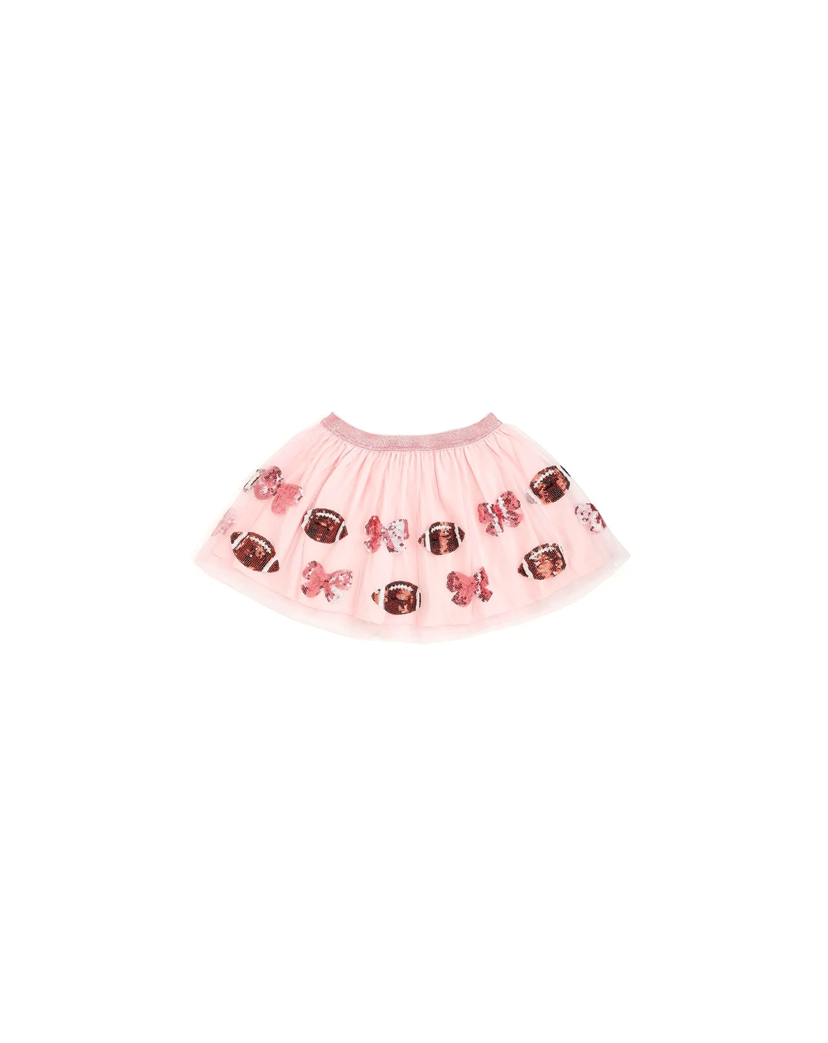 Little and Big Girls Coquette Football Sequin Tutu Skirt