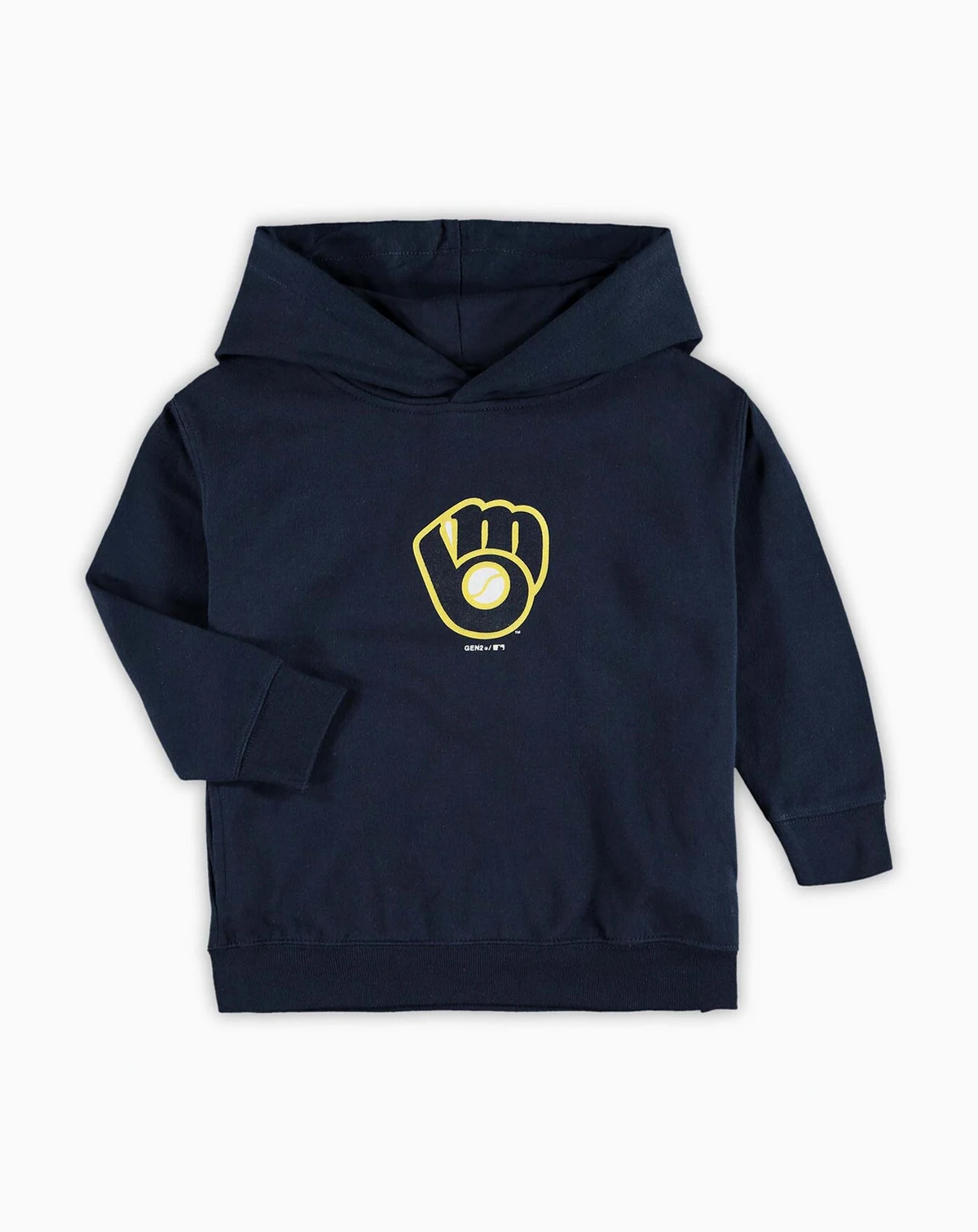 Toddler Navy Milwaukee Brewers Primary Logo Team Pullover Hoodie