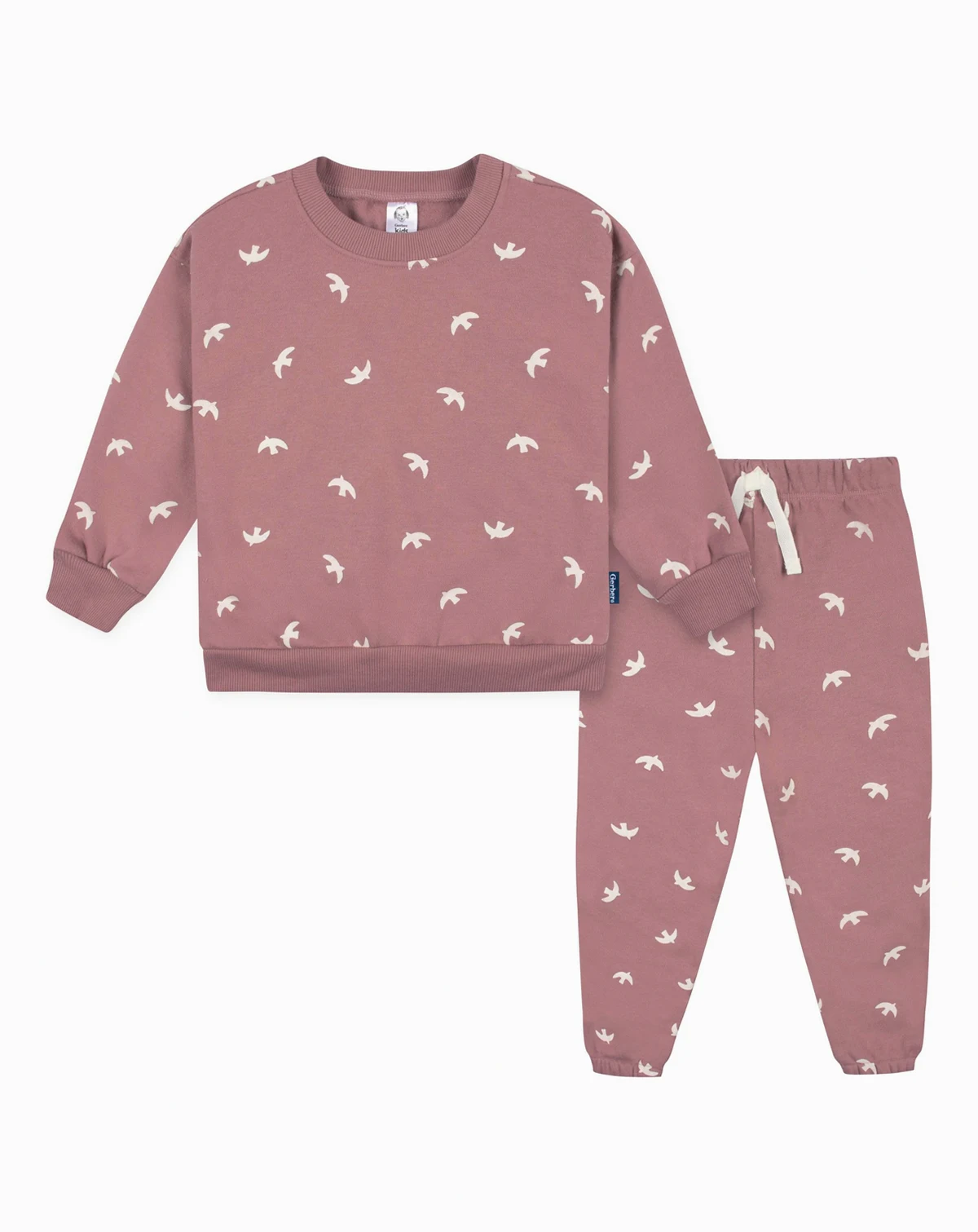 Toddler Girls Birds Sweatshirt & Active Pant Set, 2-Piece