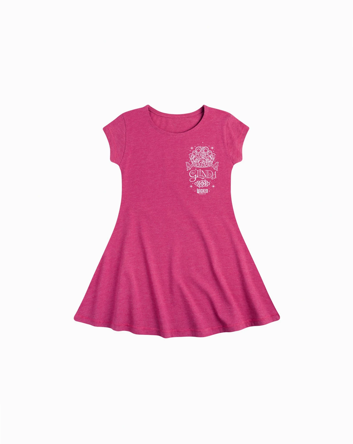 Little Girls Glinda Graphic Cap Sleeve Dress