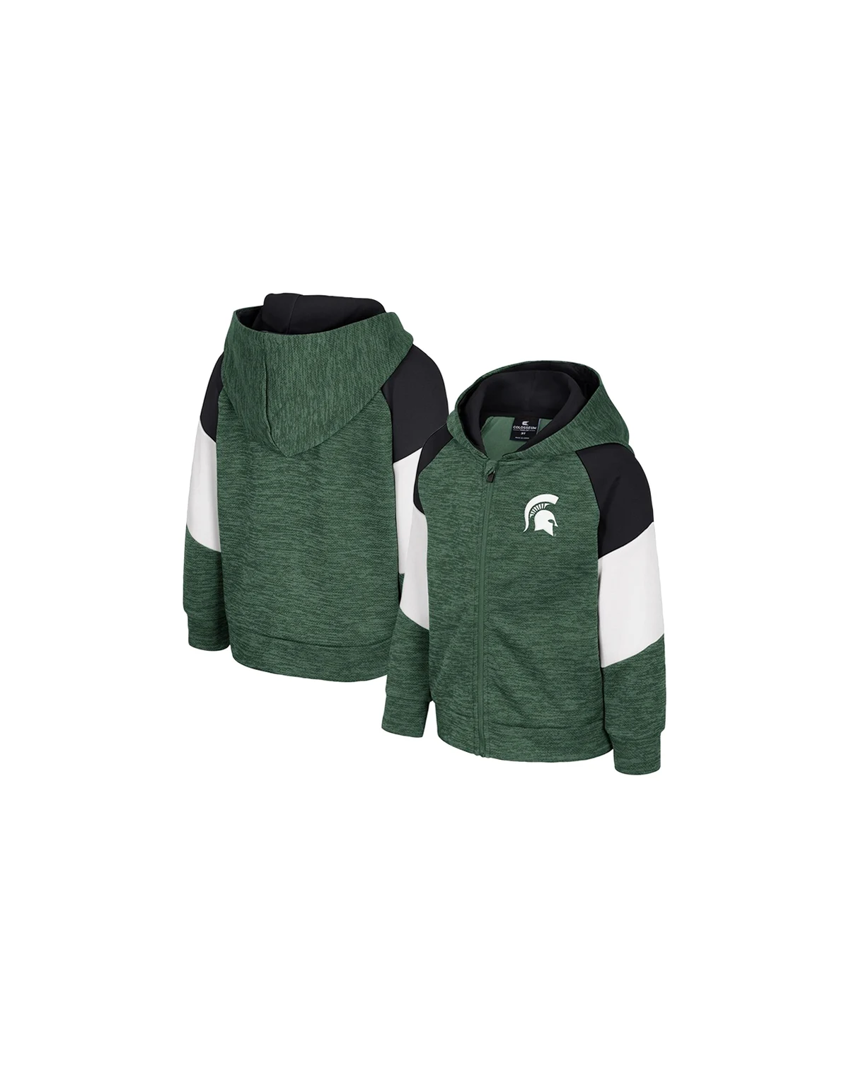 Toddler Green Michigan State Spartans Spirit Hollow Full-Zip Hoodie