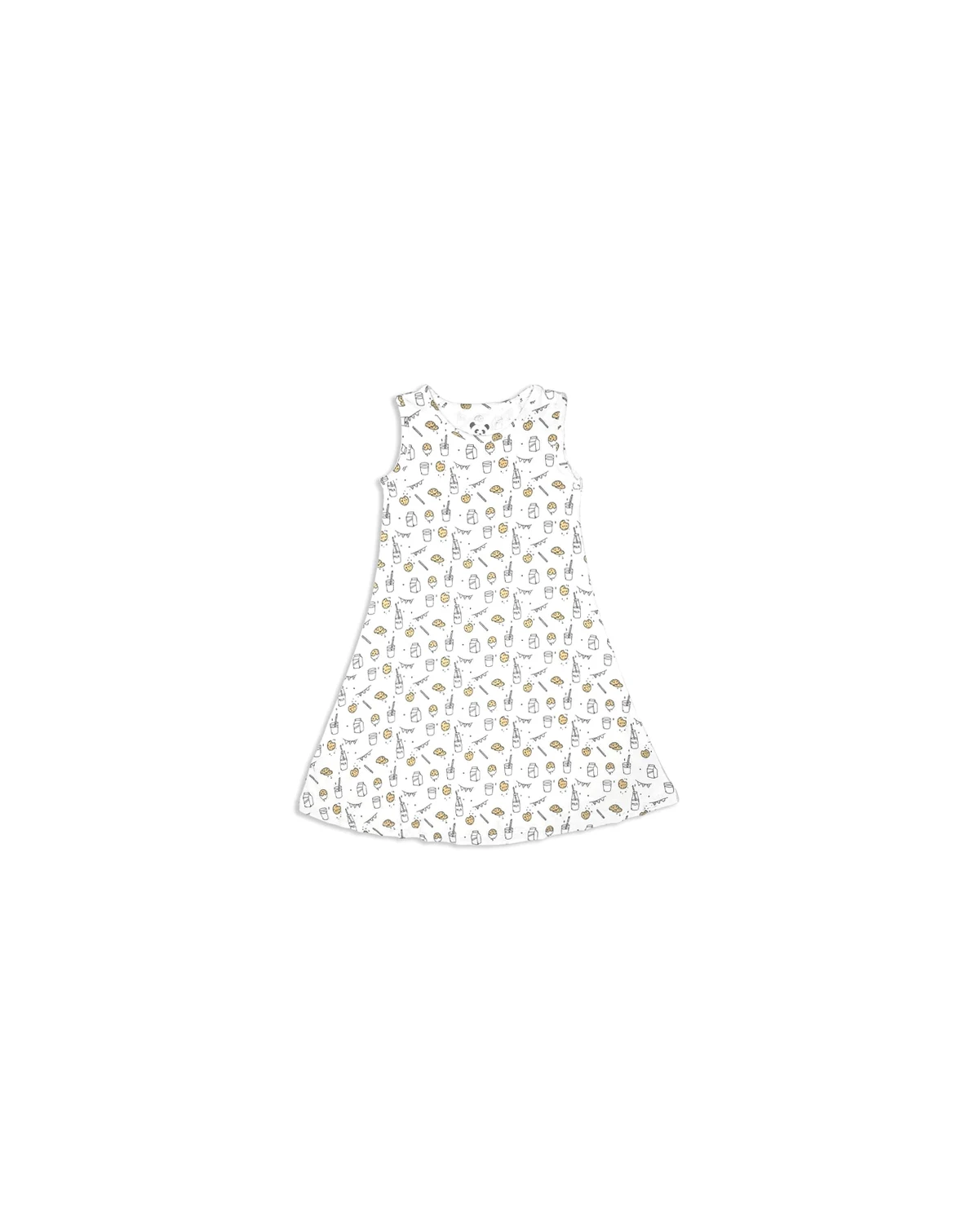 Toddler| Child Girls White Milk & Cookies Dress