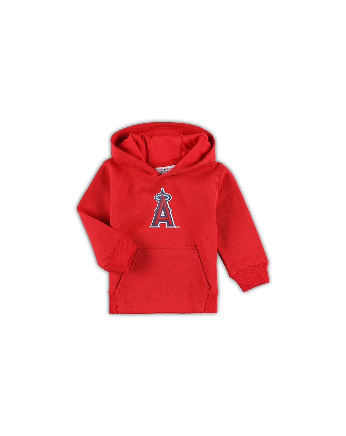 Toddler Boys and Girls Red Los Angeles Angels Team Primary Logo Fleece Pullover Hoodie