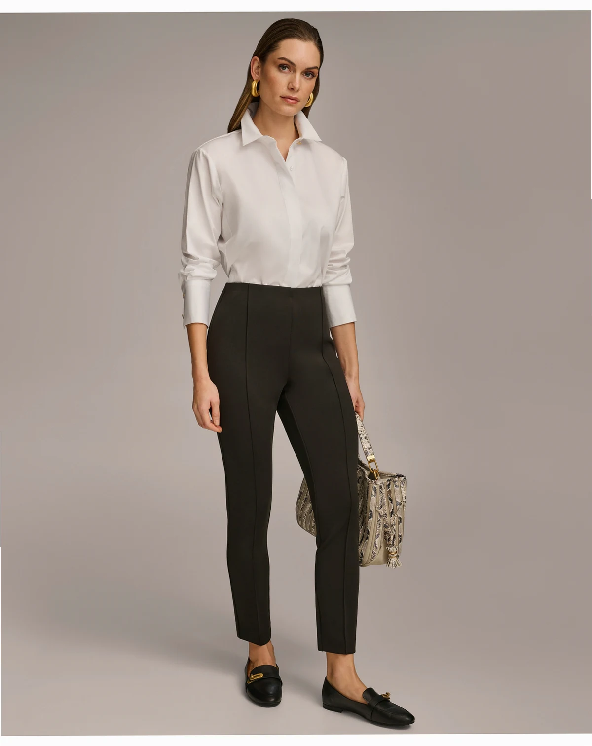 Petite Mid-Rise Ankle-Length Pants