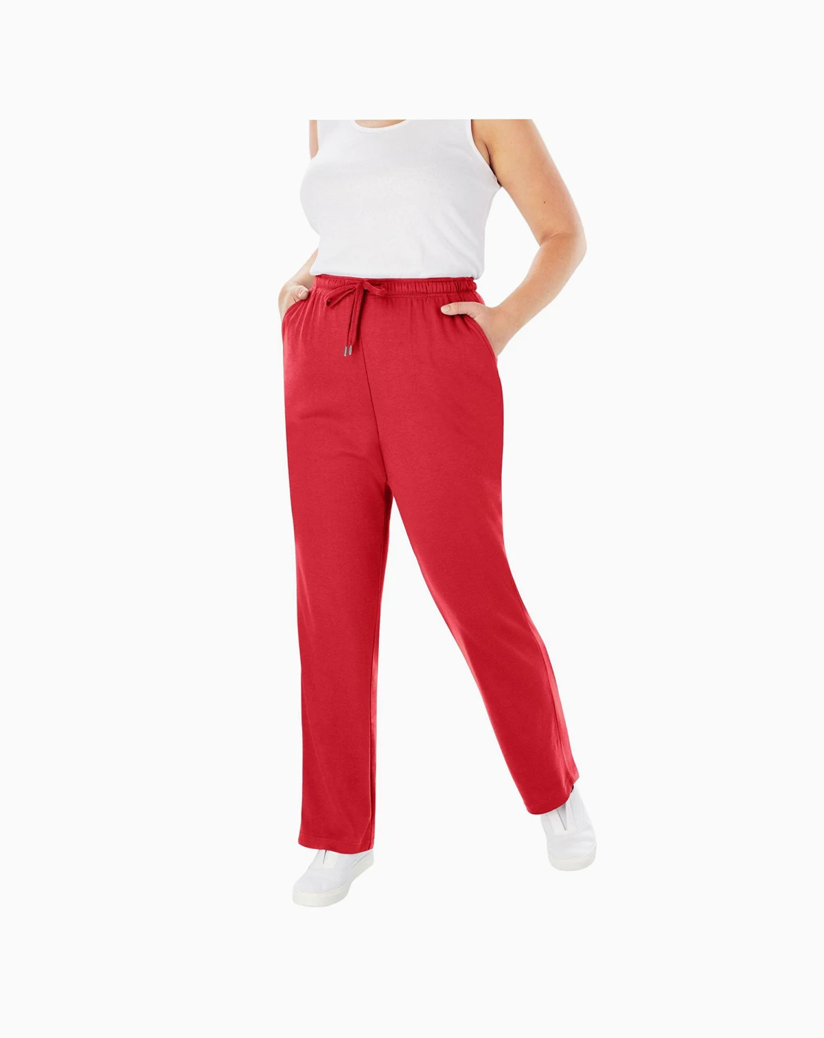 Plus Size Within Sport Knit Straight-Leg Pull-On Pants