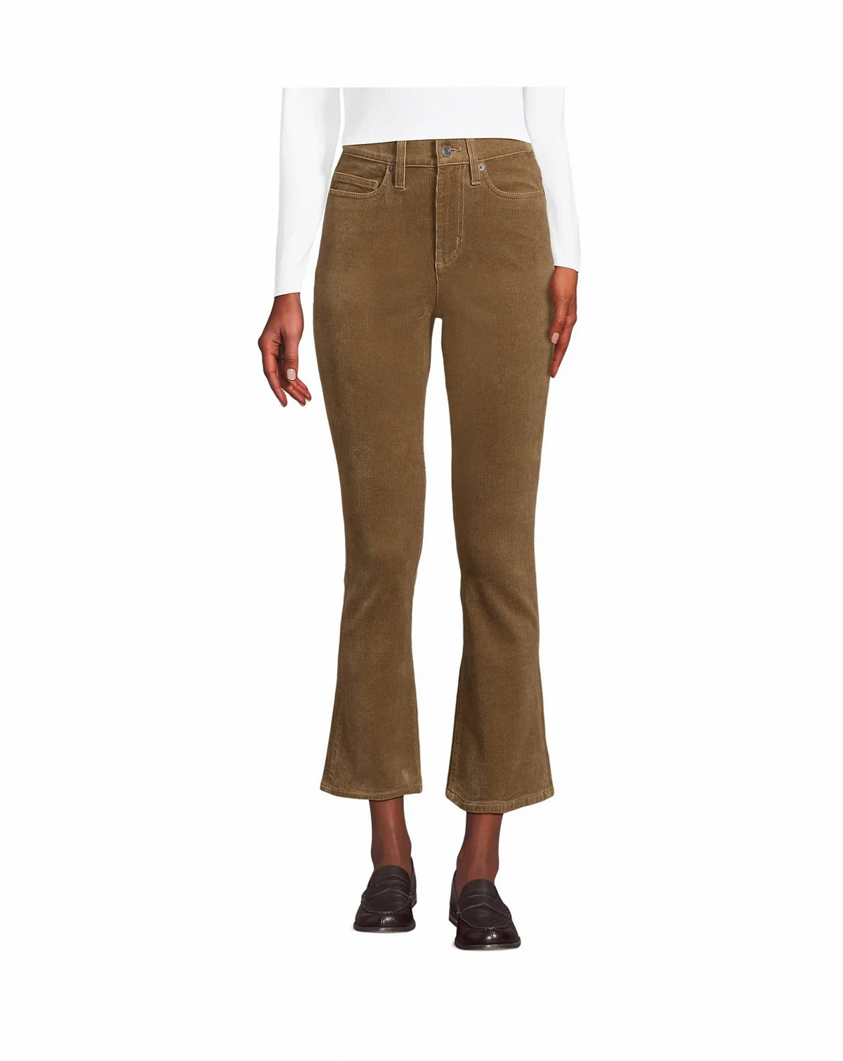 Women's High Rise Corduroy Kick Crop Pants